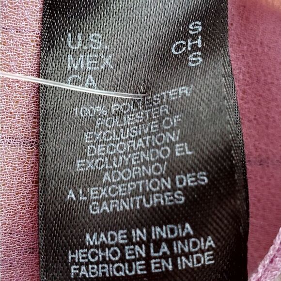 🔹️DKNY Jeans Lavender Sheer Tunic Cover-up/Blouse Small - Picture 11 of 12